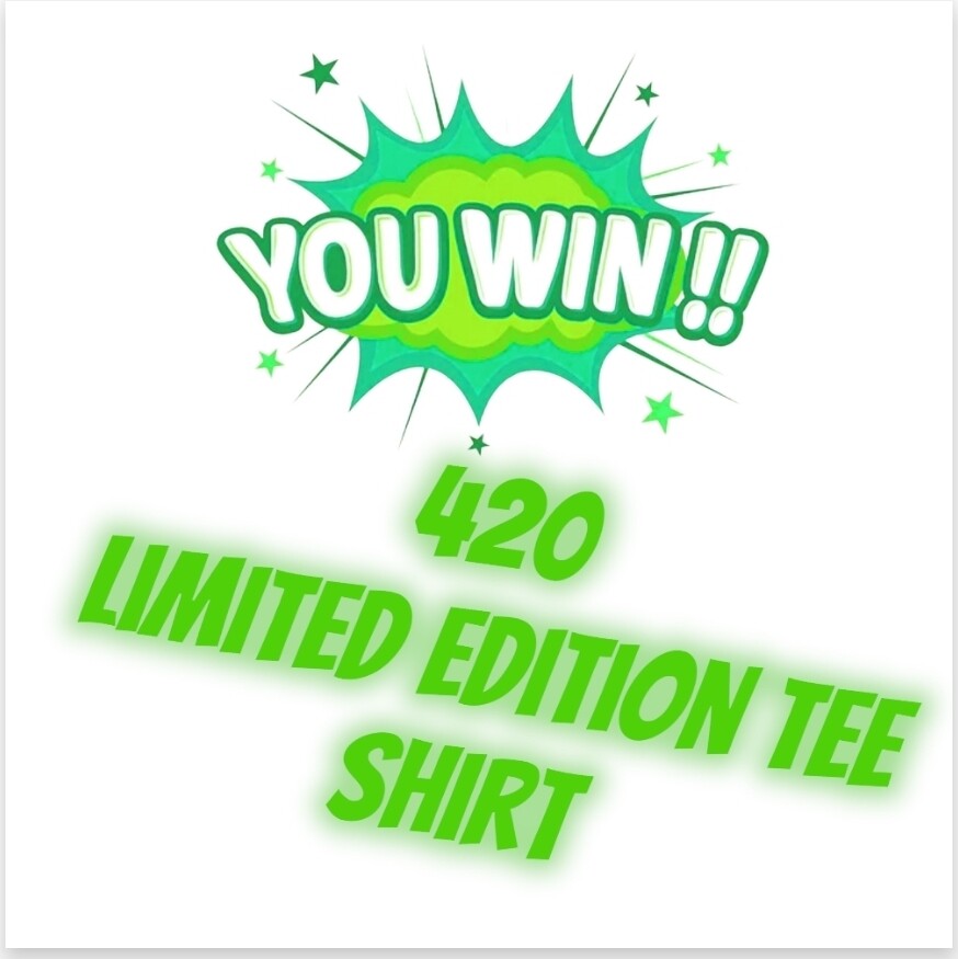 4/20 limited edition tee  and sticker pack  please comment size in the comment box during check out or we will mail you a large