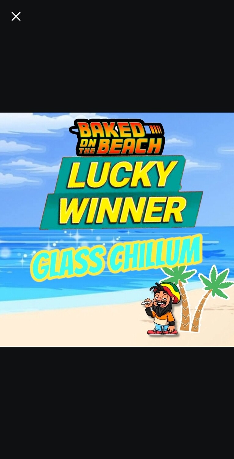 Glass pipe chillum prize congrats