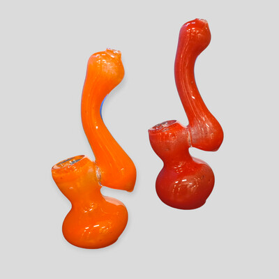 Red/Orange Glass Bubbler