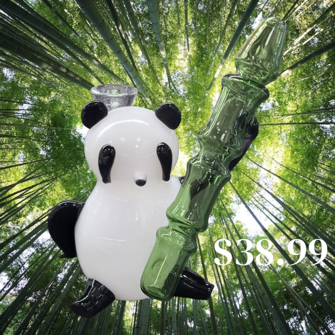 Panda Water Pipe with Bamboo Mouth Piece