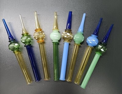 Spotted Bowl Glass Dab Straw