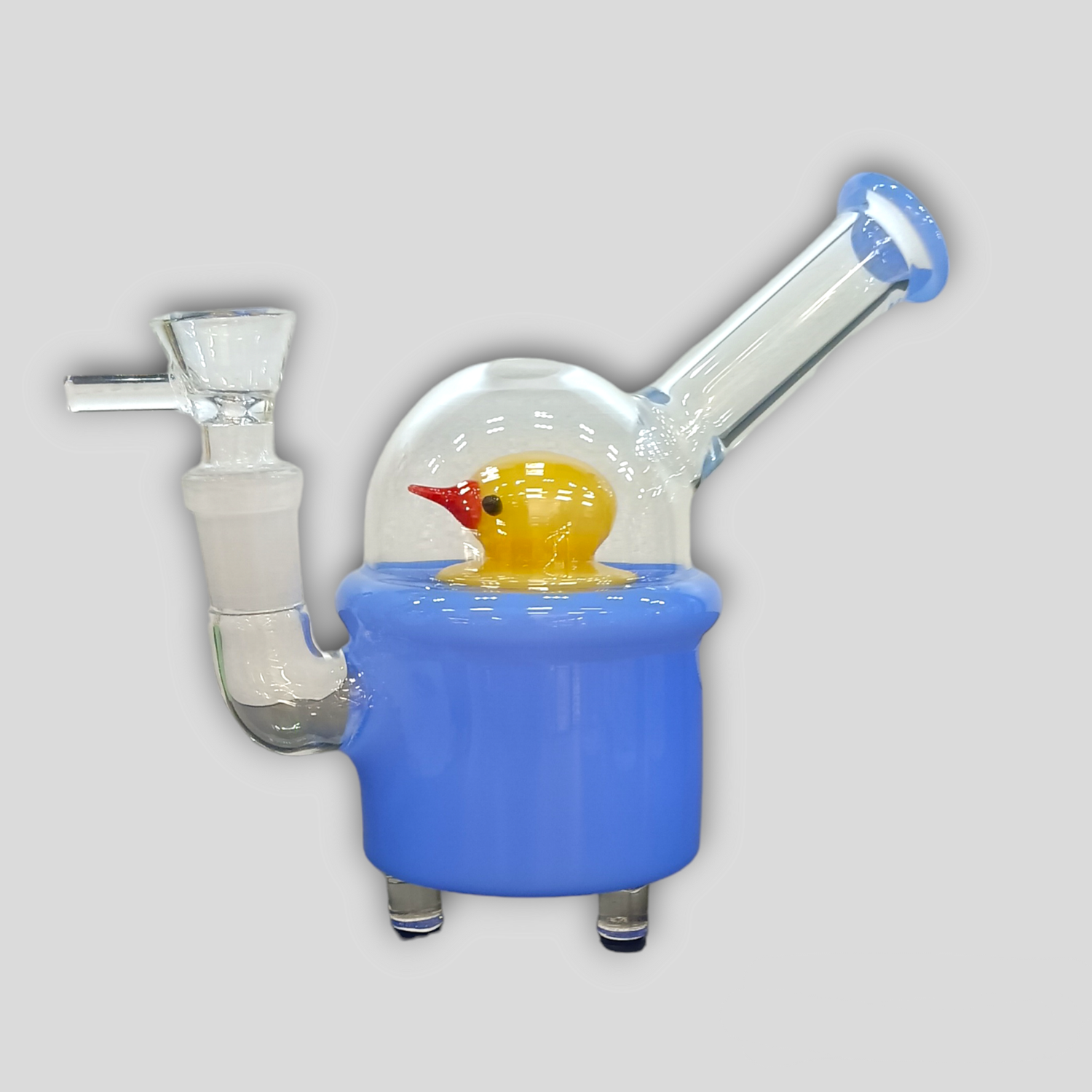Rubber Ducky in Bathtub Water Pipe