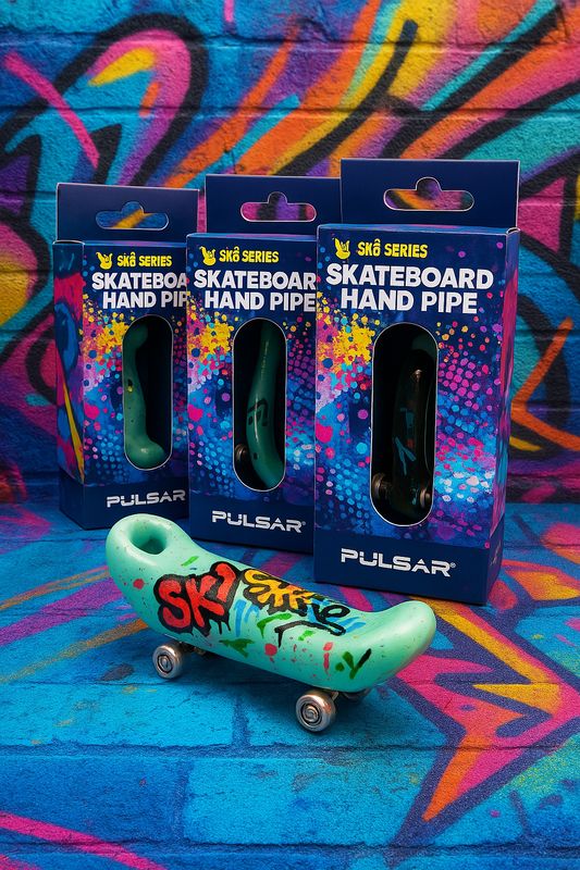 Pulsar skateboard rolling hand pipe
