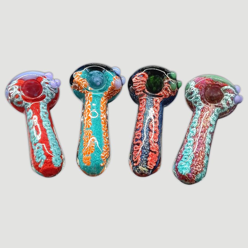 Fumed Squiggle Hand Pipe