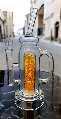 Glass Gem Filled Tumbler Water Pipe