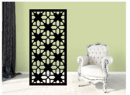Metal Panel, Metal Privacy Screen, Fence, Decorative Panel, Wall Art, Partition, Room Divider, Indoor & Outdoor - ADC6