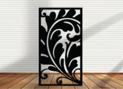 Metal Panel, Metal Privacy Screen, Ornamental Fence, Decorative Panel, Wall Art, Partition, Garden Panel, Indoor & Outdoor -Oak Leaf