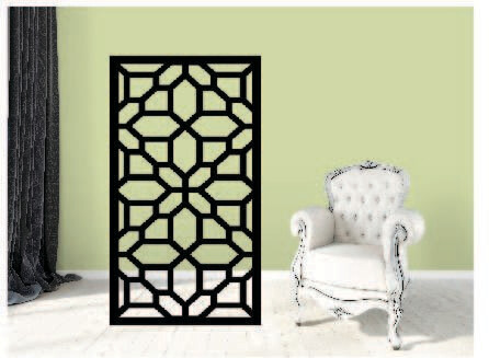 Metal Panel, Metal Privacy Screen, Fence, Decorative Panel, Wall Art, Partition, Room Divider, Indoor & Outdoor - AC5