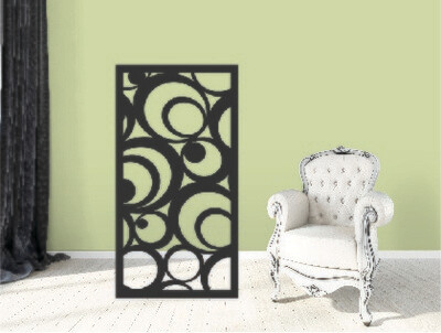 Metal Panel, Metal Privacy Screen, Fence, Decorative Panel, Wall Art, Partition, Room Divider, Indoor & Outdoor - DCA2.1