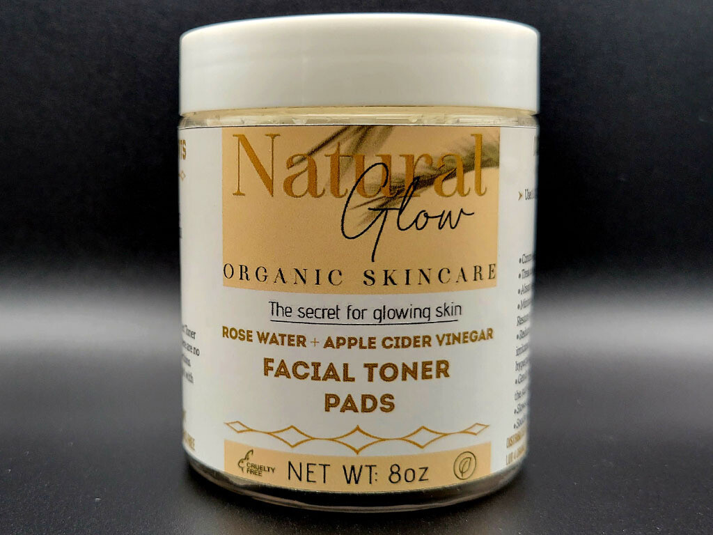 Rosewater and Apple Cider Vinegar Facial Toner Pads