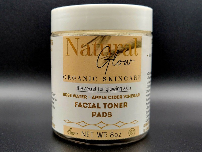 Rosewater and Apple Cider Vinegar Facial Toner Pads