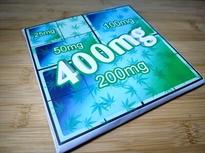 400mg Pot Choccies Cannabis Chocolate Slab - 25mg per block (x16)