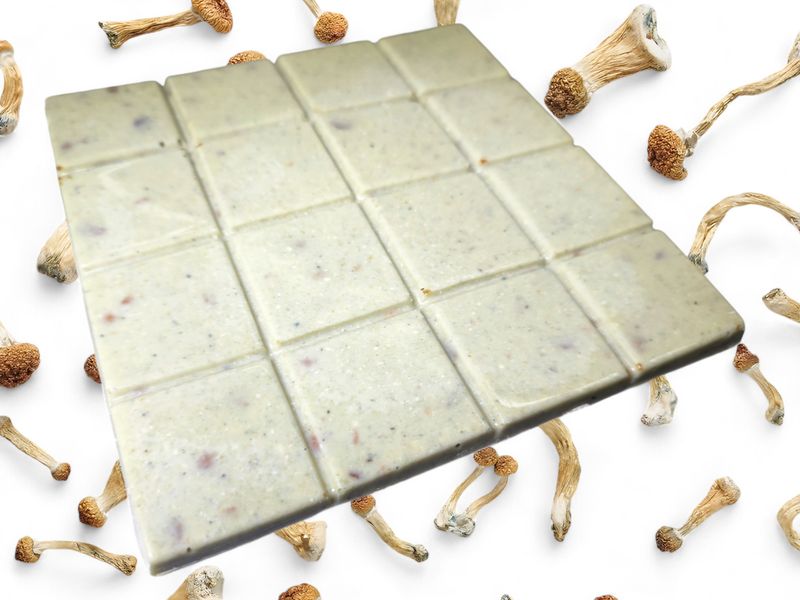 12g P. Cubensis Mushroom White Chocolate Slab