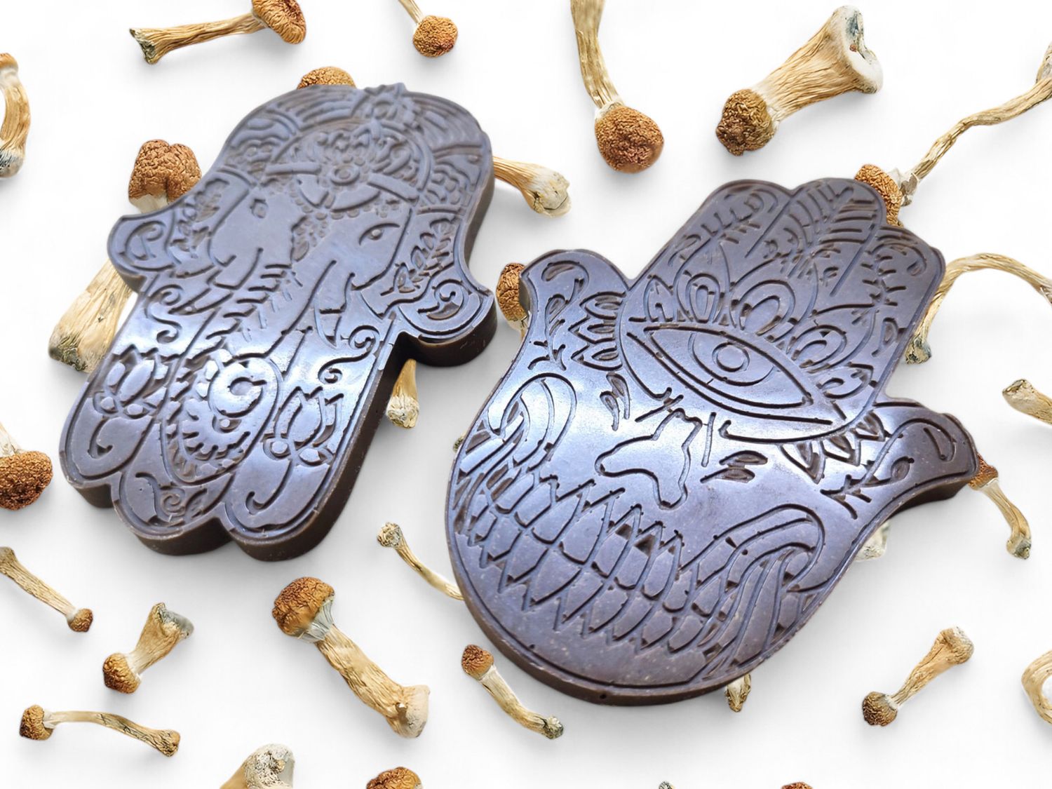 5g Heroic Dose P. cubensis Mushroom Hamsa Swiss Chocolate