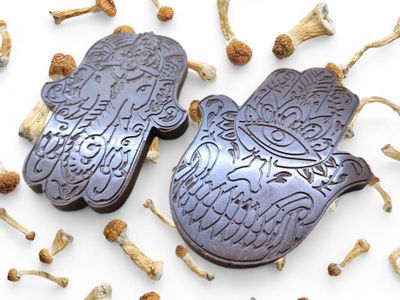 5g Heroic Dose P. cubensis Mushroom Hamsa Swiss Chocolate