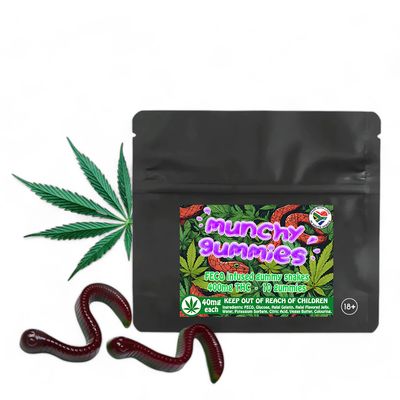 400mg THC Infused Gummy Snakes - 40mg per gummy (x10)