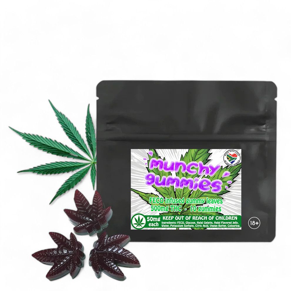 500mg THC Infused Gummy Leaves - 50mg per gummy (x10)