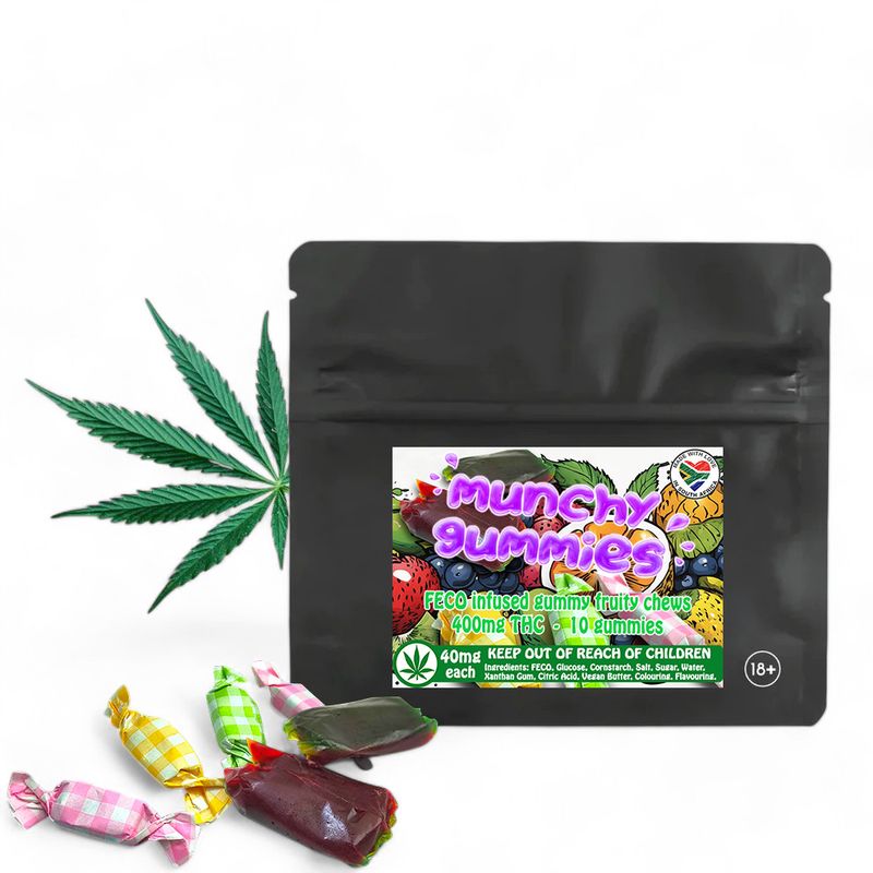 400mg THC Infused Gummy Fruity Chews - 40mg per gummy (x10)