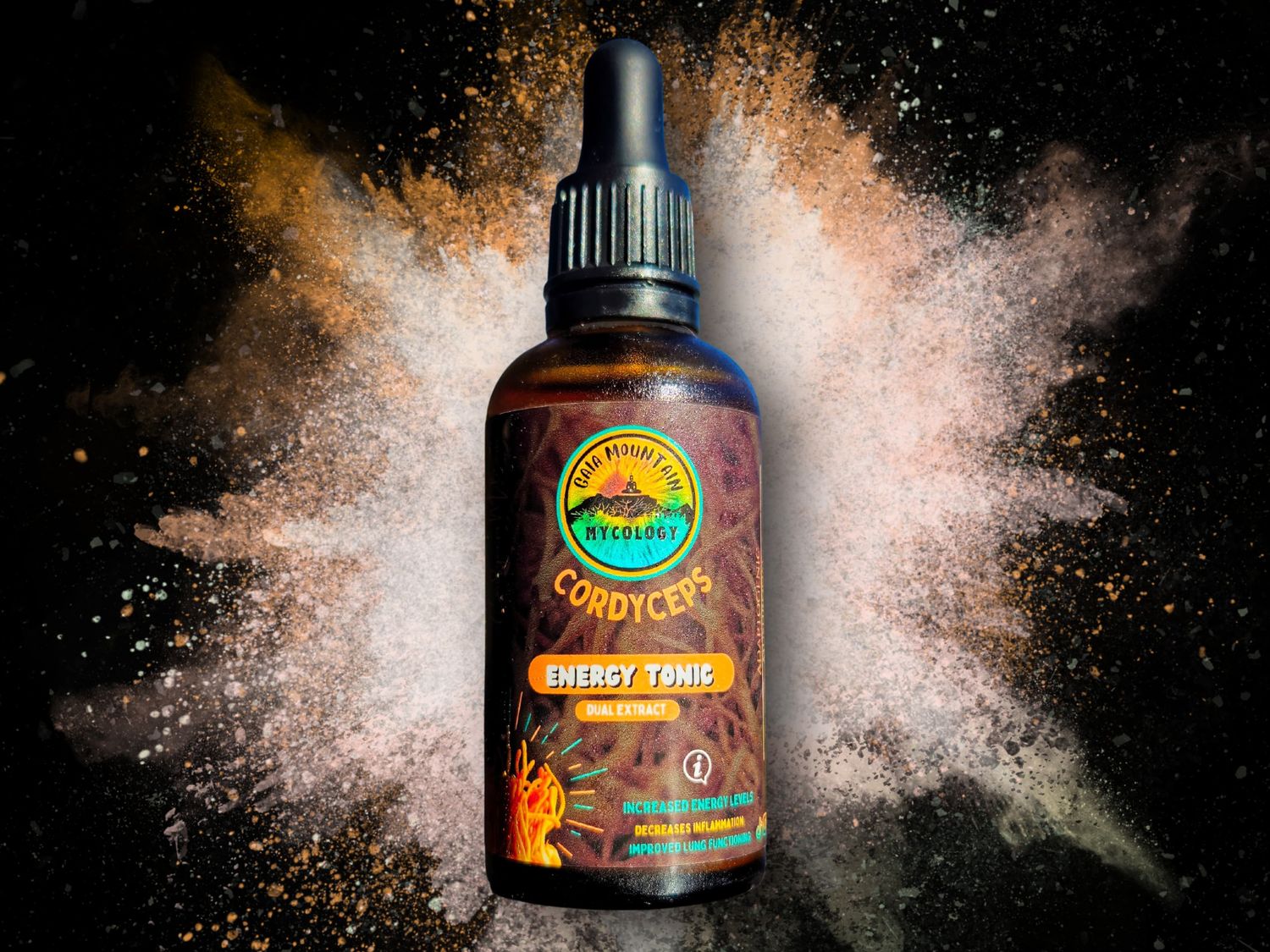 Cordyceps Mushroom Tincture 50ml - Gaia Mountain Mycology