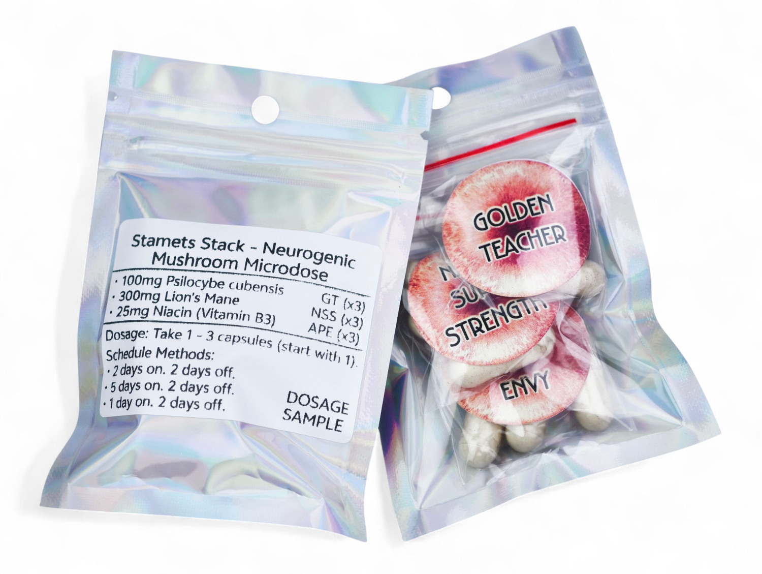 Stamets Stack - Neurogenic Mushroom Microdose Sample Pack