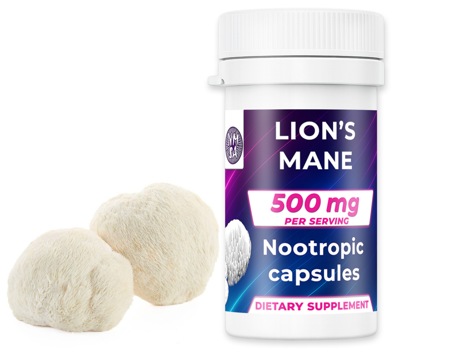 500mg Lion&#39;s Mane Mushroom Capsules (x30) - NMSA