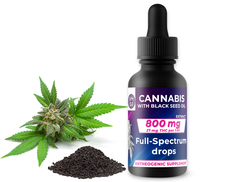 THC Cannabis with Black Seed Oil Full-Spectrum Drops 30ml - NMSA