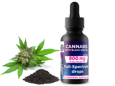 THC Cannabis with Black Seed Oil Full-Spectrum Drops 30ml - NMSA