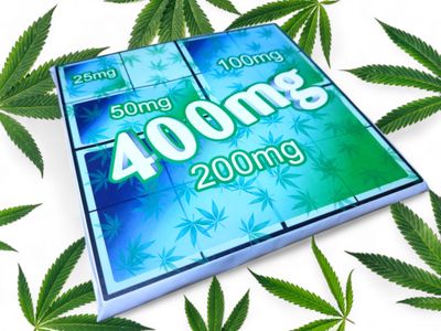 400mg THC Infused Chocolate Slab - 25mg per block (x16)