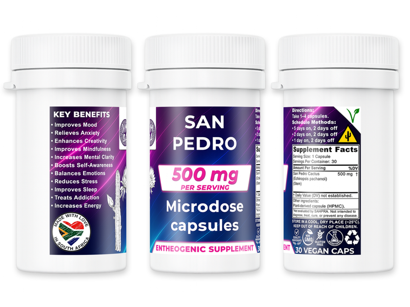 500mg Mescaline Cactus Microdose Capsules (x30) - NMSA