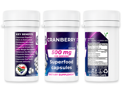 500mg Cranberry 4:1 Extract Capsules - NMSA