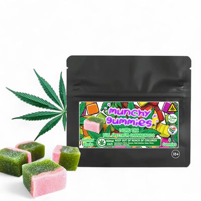 160mg THC Infused Gummy Blocks - 40mg per gummy (x4)