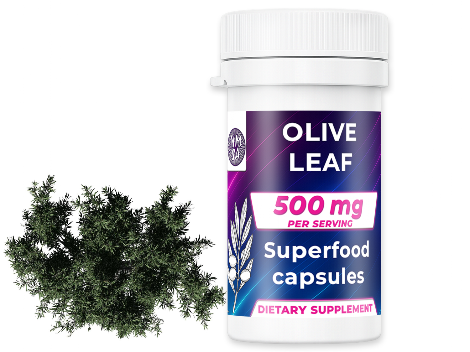 500mg Wild Olive Leaf Capsules (x30) - NMSA