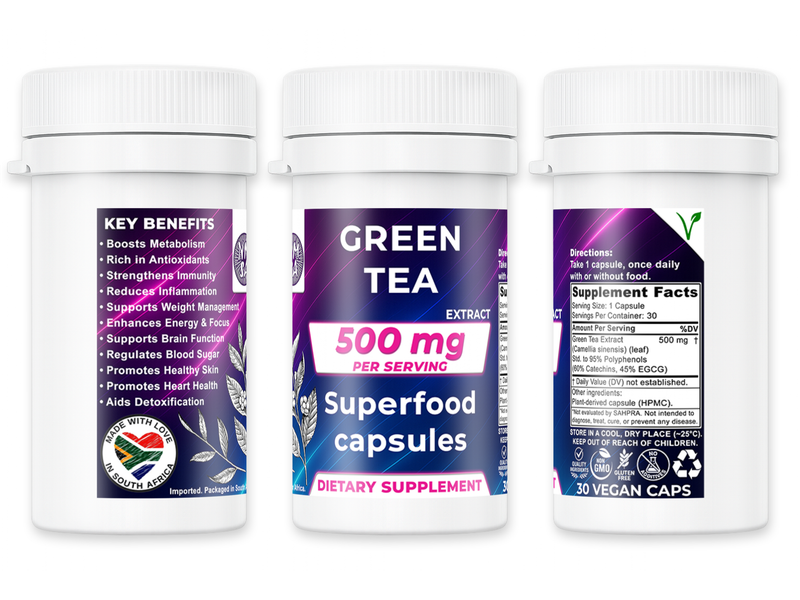 500mg Green Tea 95% Extract Capsules - NMSA