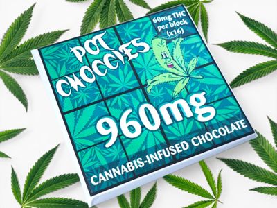 960mg THC Infused Swiss Chocolate Slab - 60mg per block (x16)