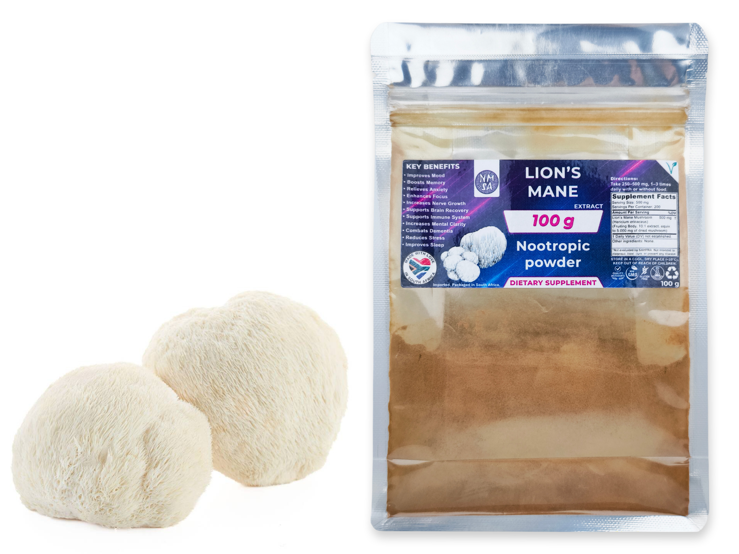100g Lion's Mane Medicinal Mushroom 10:1 Extract Powder