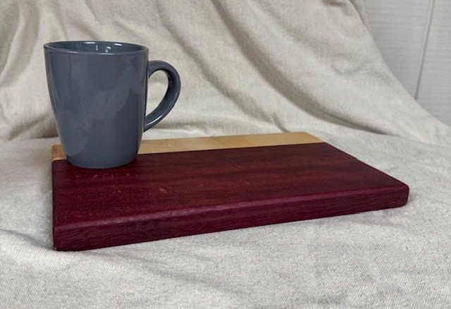 Cutting Board – 7x11.5 – Purple Heart w/Maple