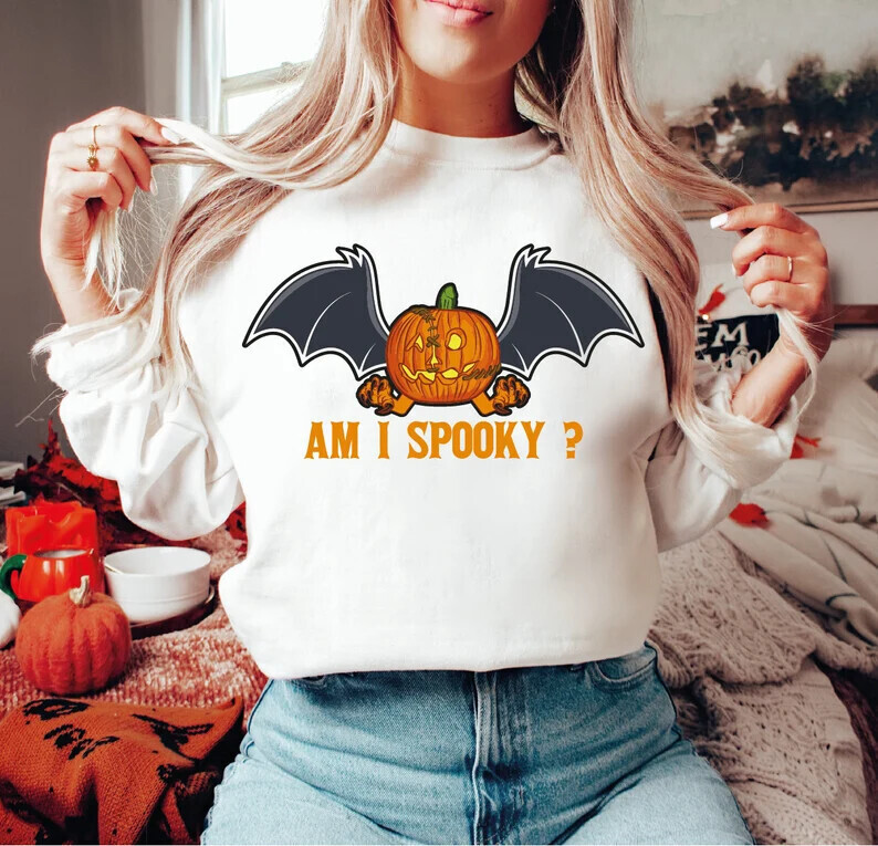 Woman Am I Spooky Trick Or Treat Lovers Halloween Sweatshirt