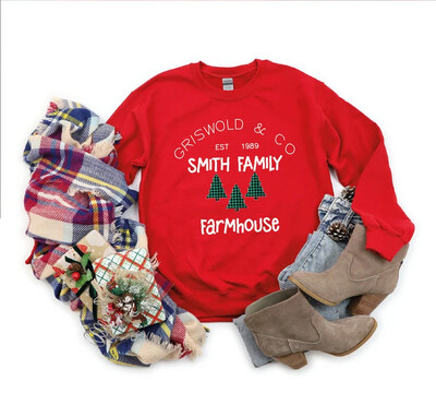Personalized Christmas Griswold's Family Farm House Sweatshirt