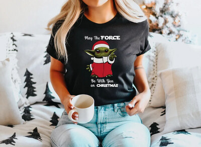 Unisex Christmas May the force be with you shirt