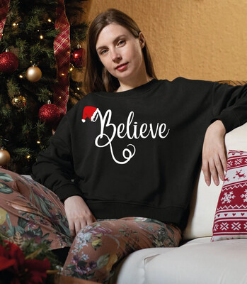 Believe Design Christmas Sweatshirt