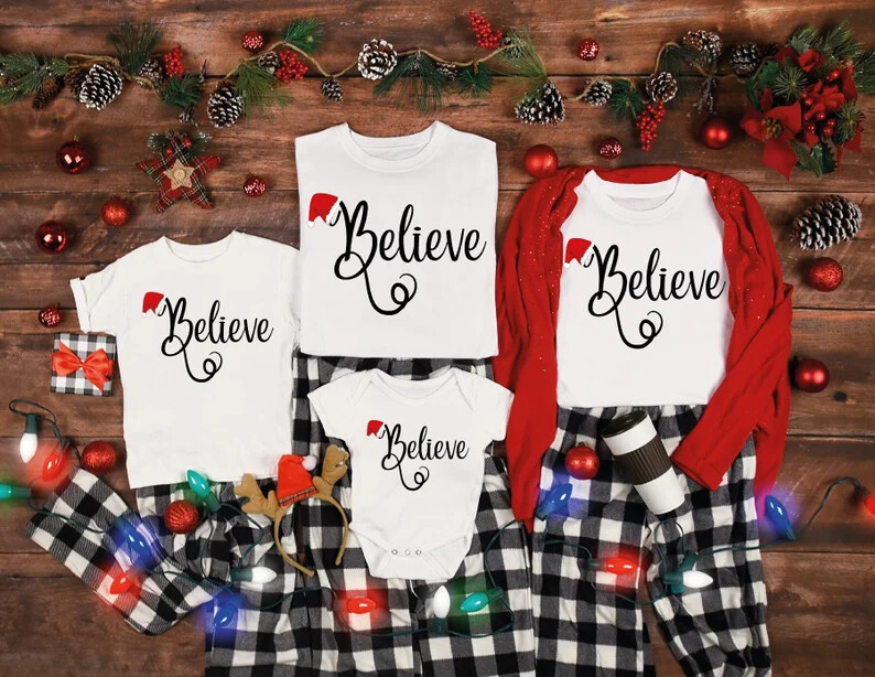 Family Believe Design Christmas Shirt