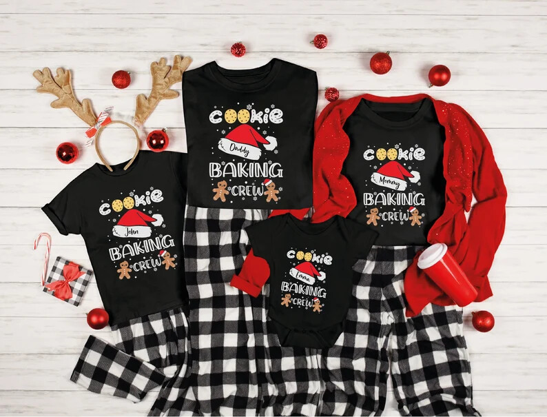 Unisex Cookie Baking Design Christmas Family Shirt