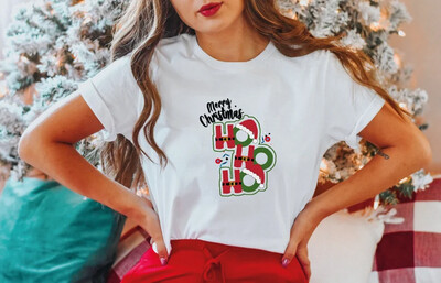 Merry Christmas Ho Ho Ho Colorful Design Shirt
