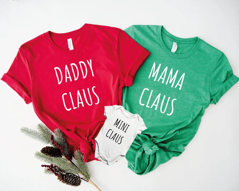 Unisex Claus Family Couple Matching Christmas Shirt