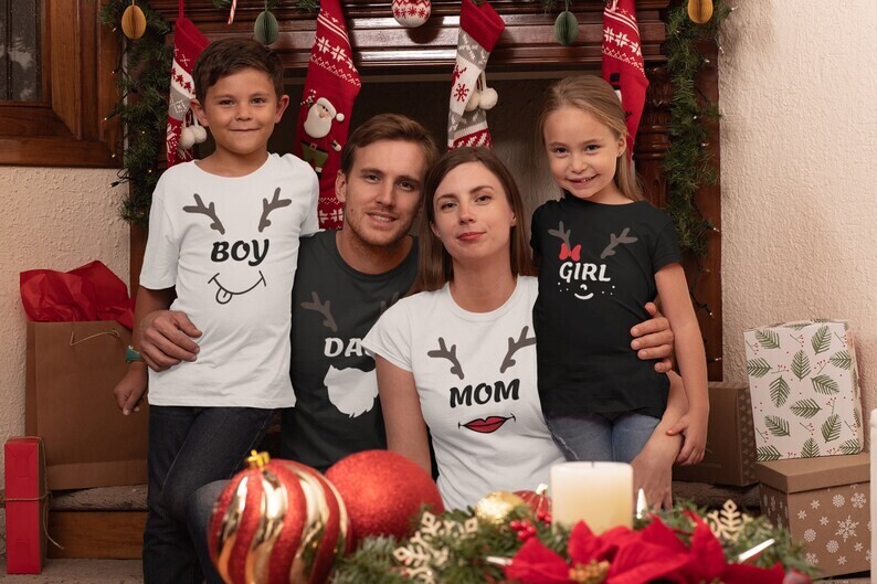 Unisex Matching Christmas Family Deer Shirt