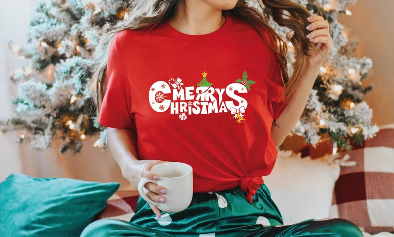 Unisex Colorful Merry Christmas Shirt