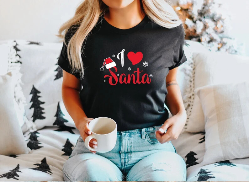 Unisex I Love Santa Shirt for Christmas