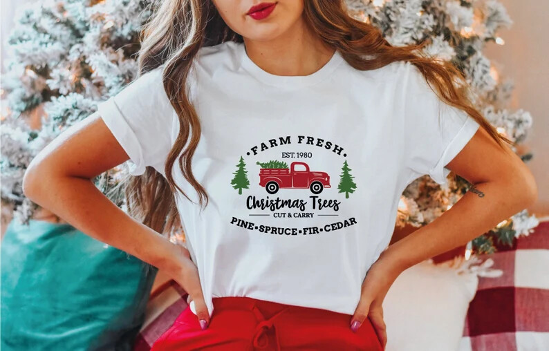 Farm Fresh Christmas Trees Truck Shirt