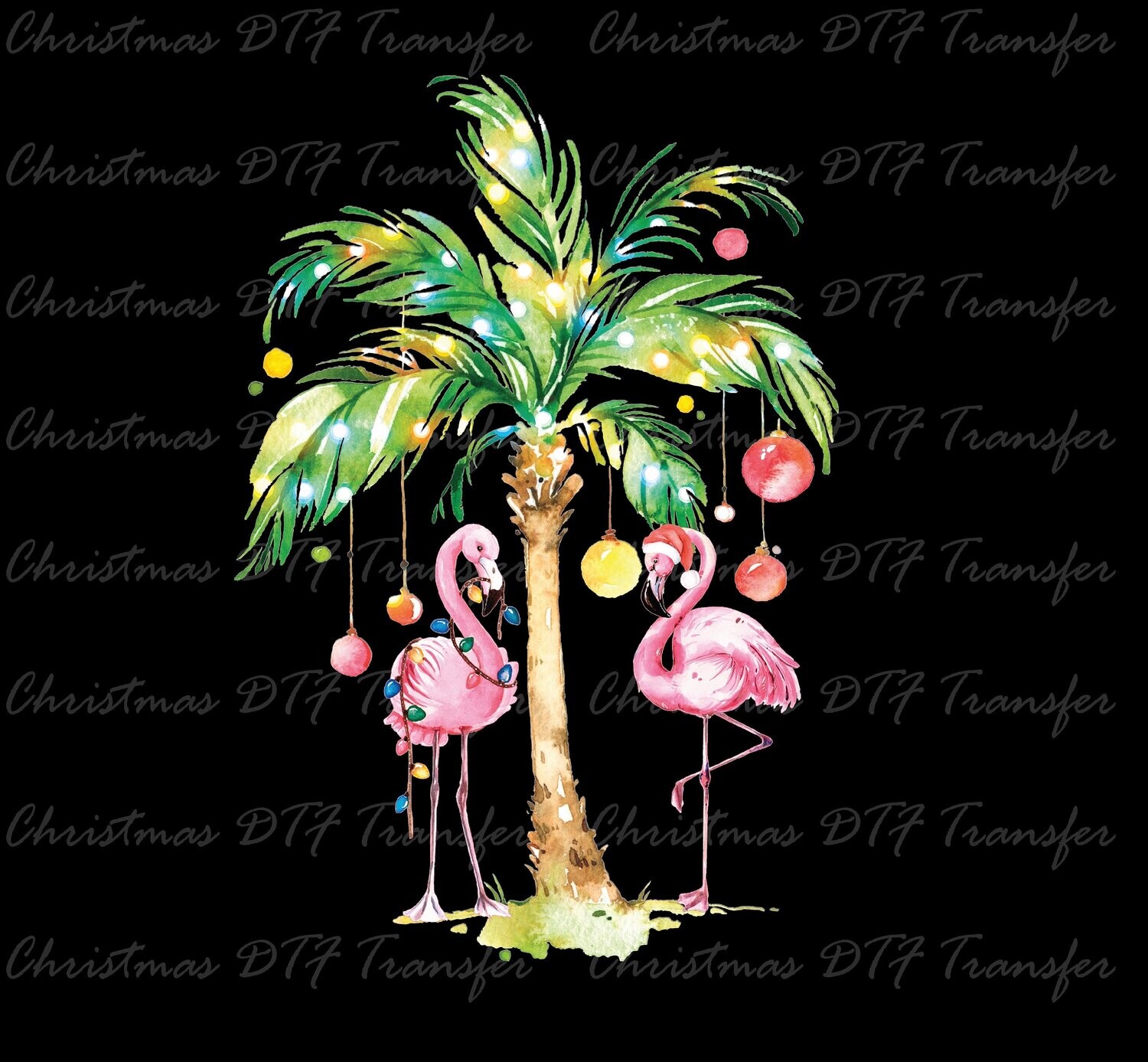 Christmas Flamingo Ready To Press
