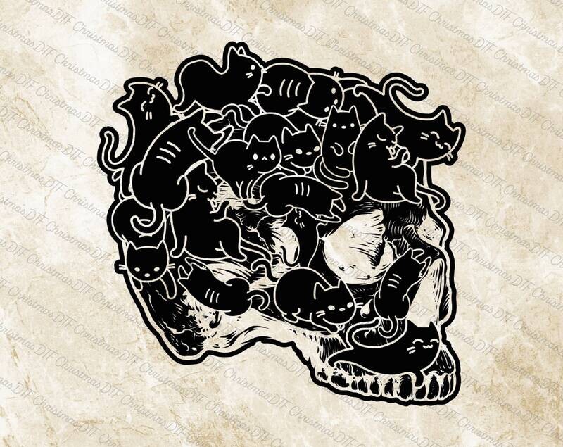 Skeleton Cat Design  Ready For Press